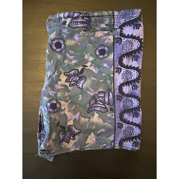 Vintage Yachting Zegna Swimsuit Bathing Swim Trunks Shorts Purple Black M men’s - Picture 2 of 14